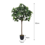 120cm Artificial Schefflera Arboricola Tree In Pot For Decoration