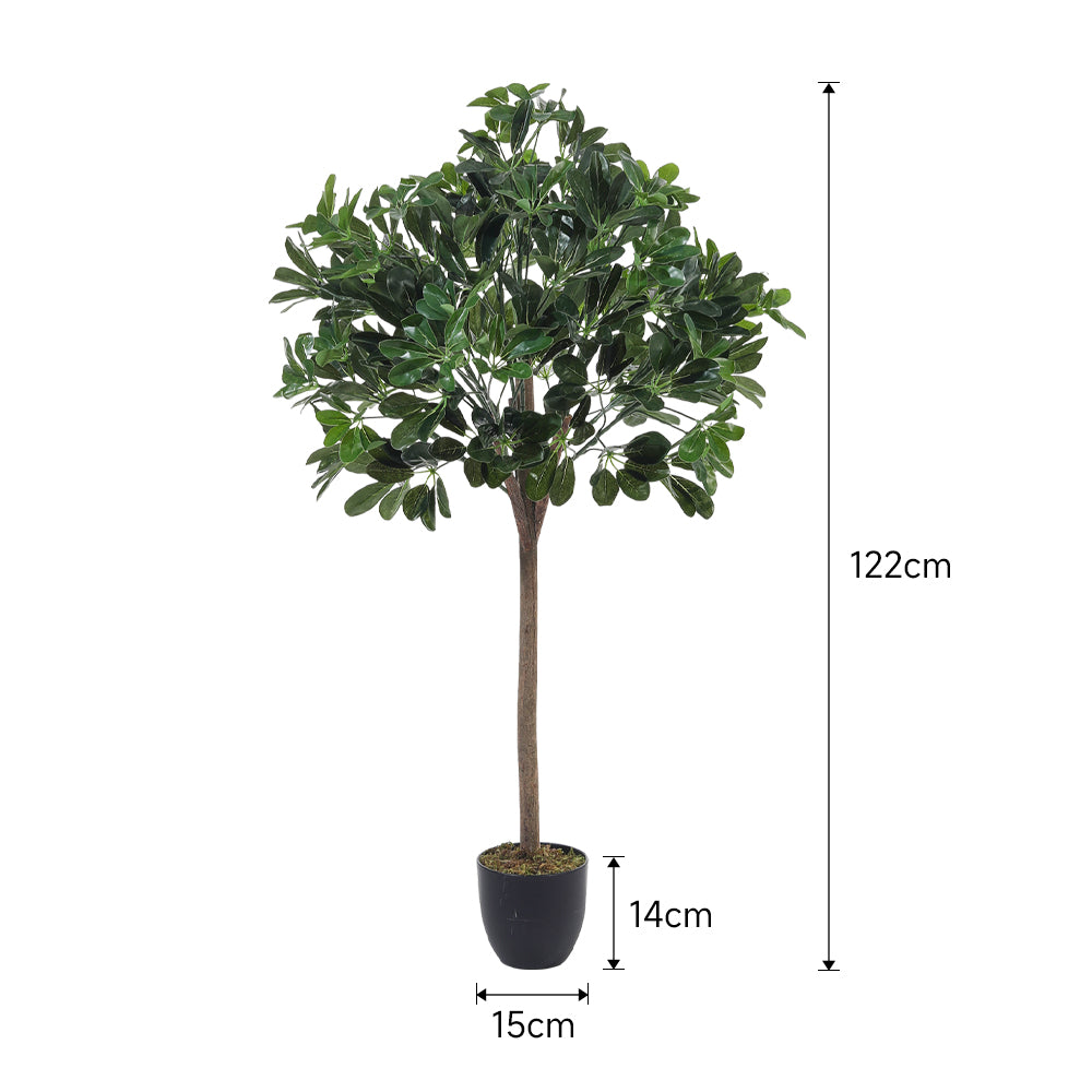 120cm Artificial Schefflera Arboricola Tree In Pot For Decoration