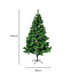 Santaco Christmas Tree 2.1m 797 Pvc Tips Metal Base Xmas Decor Indoor Green