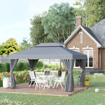 3 X 4m Aluminium Gazebo Marquee Canopy Pavilion Patio Garden