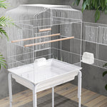 Bird Cage For Budgie Finch Canary Parakeet W/ Stand Tray White | White