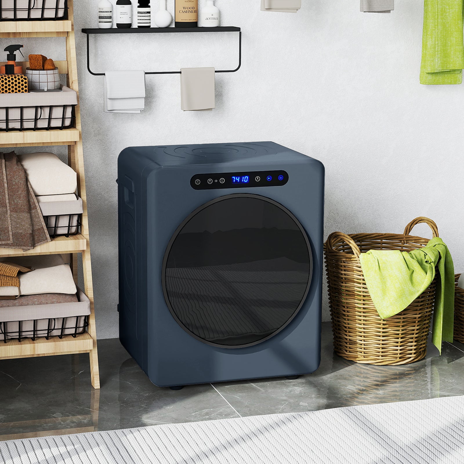 HOMCOM 5kg Portable Vented Tumble Dryer Machine With Timer, 6 Heat Settings