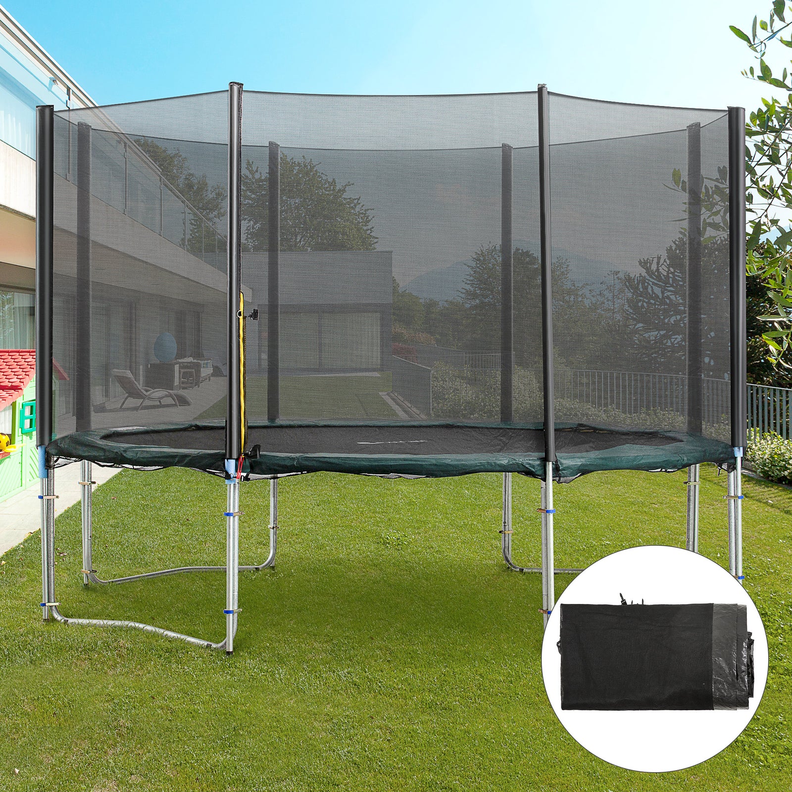 Trampoline Pads, Net, Cover, Ladder - 8/10/12/13/14ft | Black