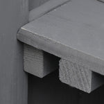 Wooden Garden Shed Double Door Tool Storage House | Dark Gray
