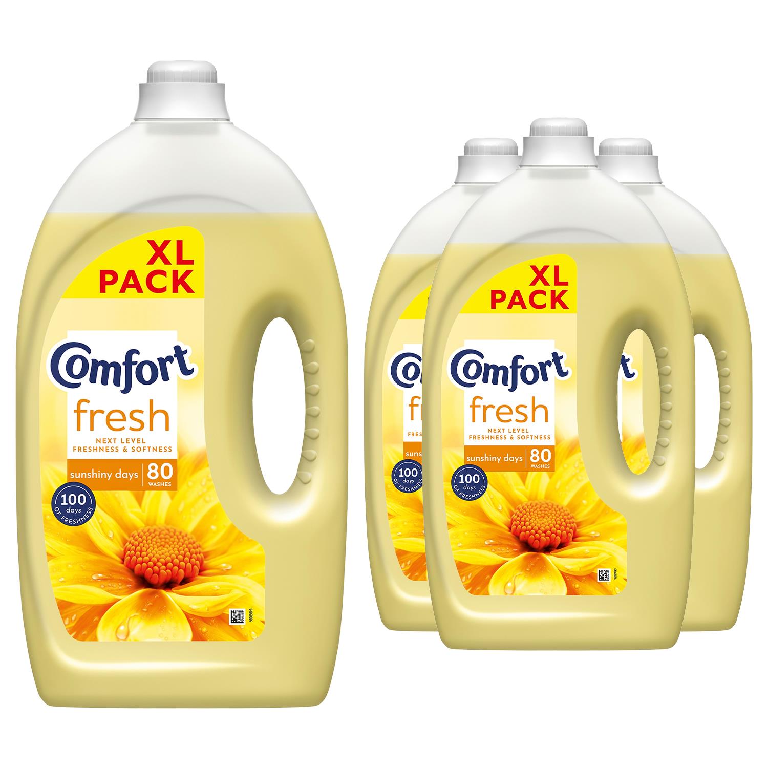Fresh Sunshiny Days Liquid Fabric Conditioner, 80 Washes 2.4l, 4 Pack