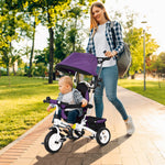 6 In 1 Kids Trike, Stroller With Parent Handle | Purple