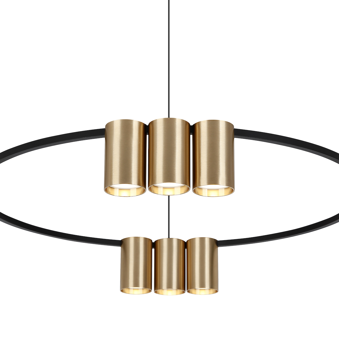 Pendant Light (circle) Genesis 10xgu10 | Black & Gold