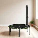 40'' Foldable Fitness Trampoline Rebounder With Handle | Green