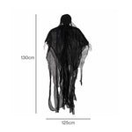 Yezi Halloween Decorations Grim Reaper 130cm Black Polyester Foam