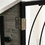Dog Crate Table W/ Lockable Door, Plush Cushion