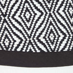 Trance Black And White Diamond Pattern Recycled Fibre Rug | 150cm | Black & White