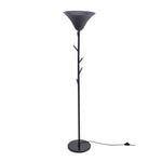 Modern Black E14 1-light Floor Lamp With Coat Rack