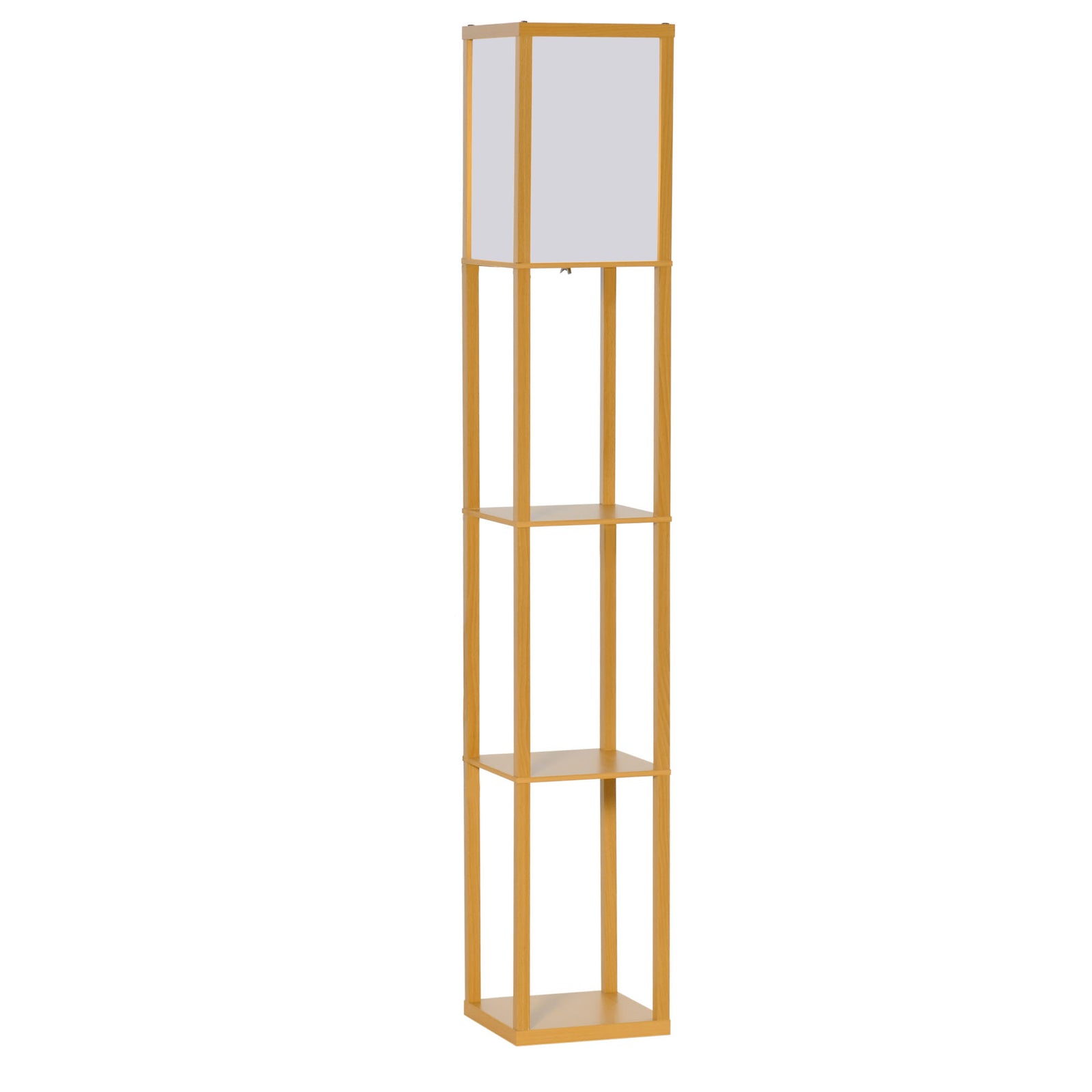 Floor Lamp Reading Lamp With 3-tier Storage Shelf Acrylic | One Size | Natura