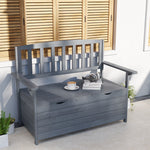 Outdoor Garden Storage Bench Patio Box All Weather Fir Wood