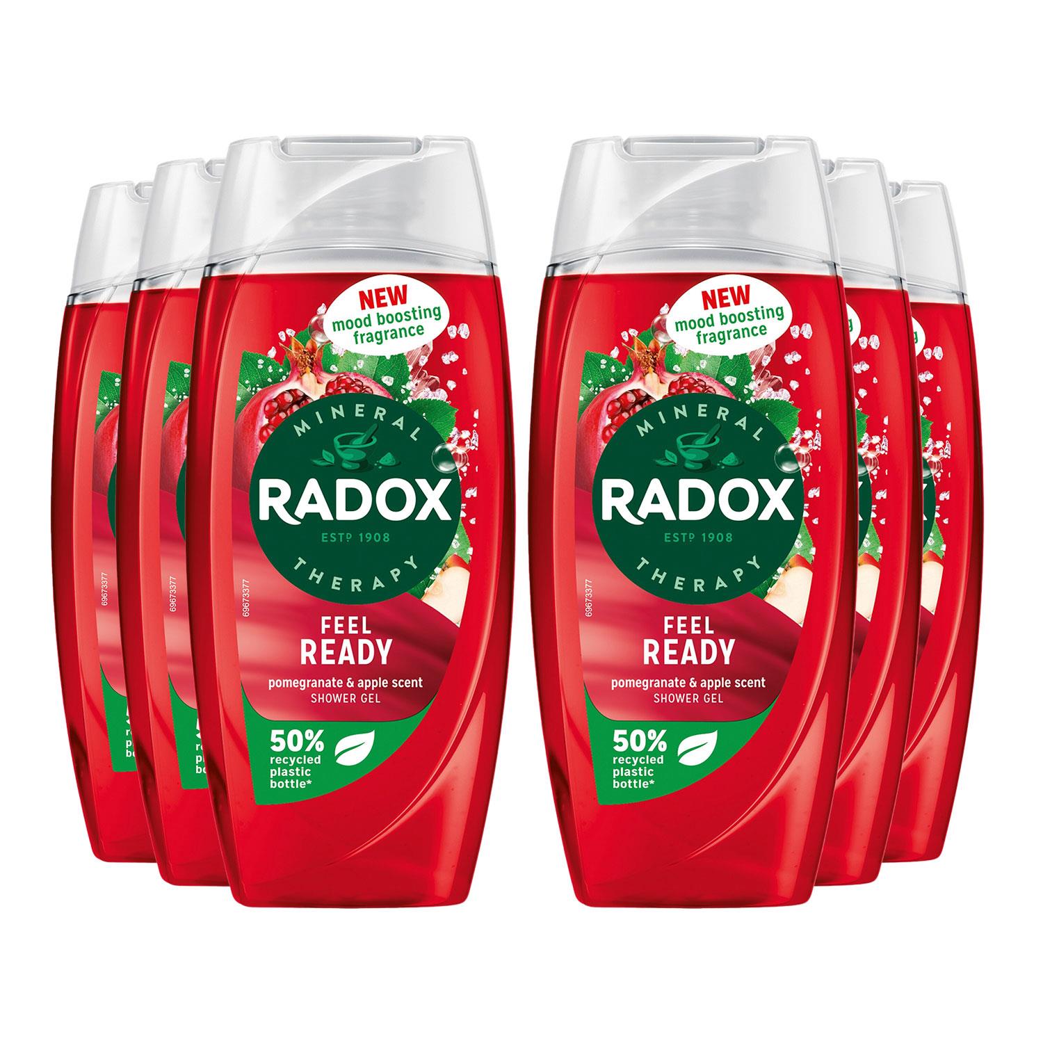 Mineral Therapy Shower Gel Feel Ready W/ Pomegranate&apple Scent, 225ml, 6pk | 6 | Red