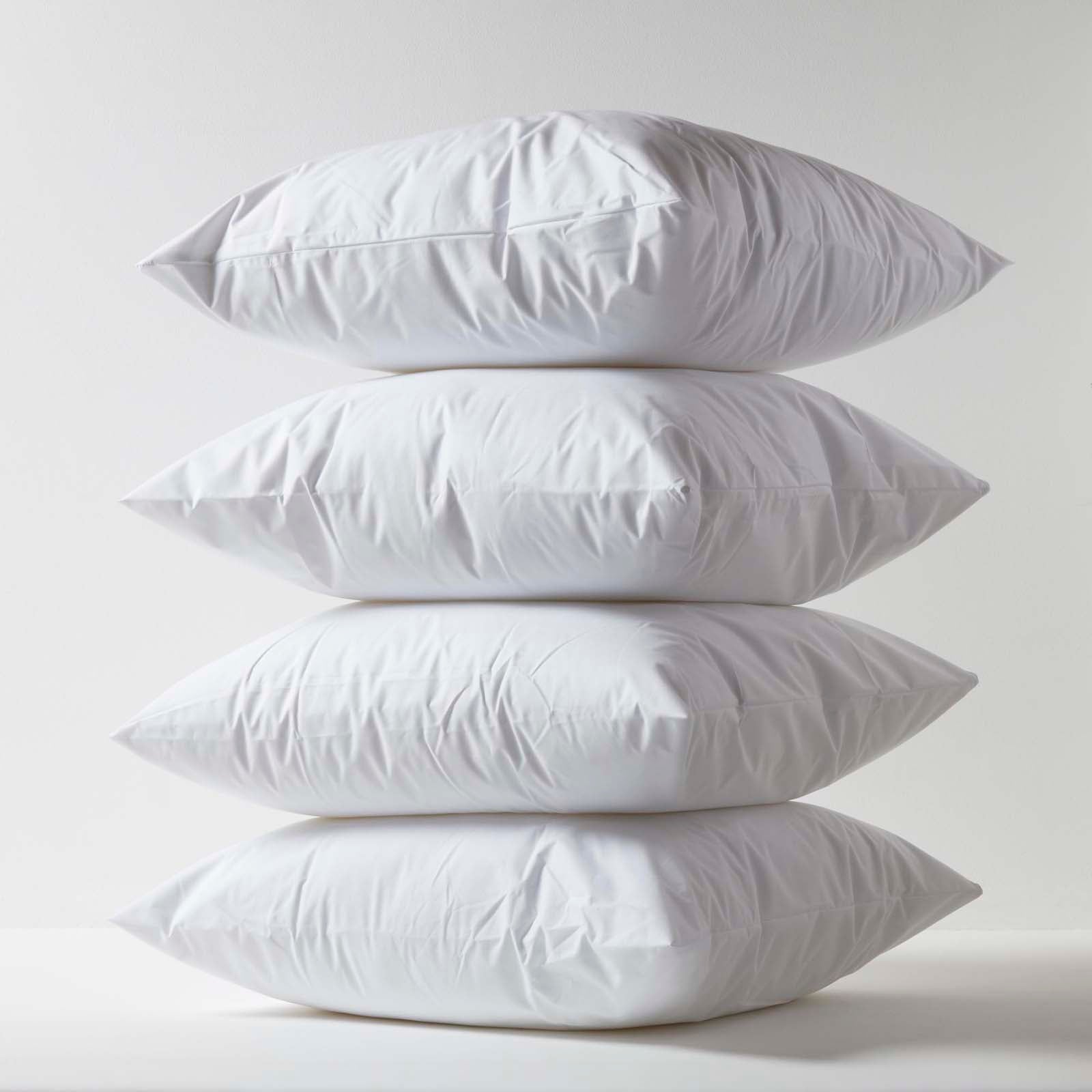 Waterproof Pillow Protectors, Pack Of 4 | 80cm x 80cm | White