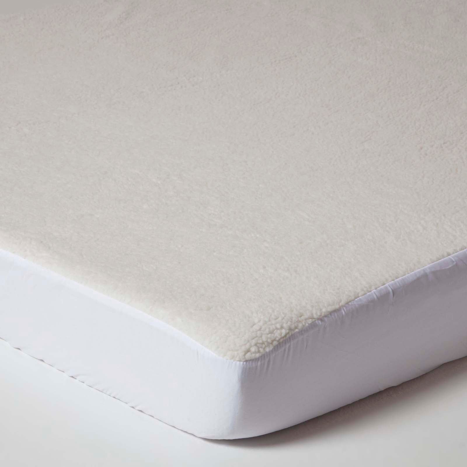 Deep Fitted Fleece Underblanket | European Single | White