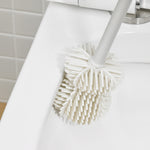 Recycled Toilet Brush - Replaceable head that is screwed in - Closed fit storage cover - Made in the UK | Stone