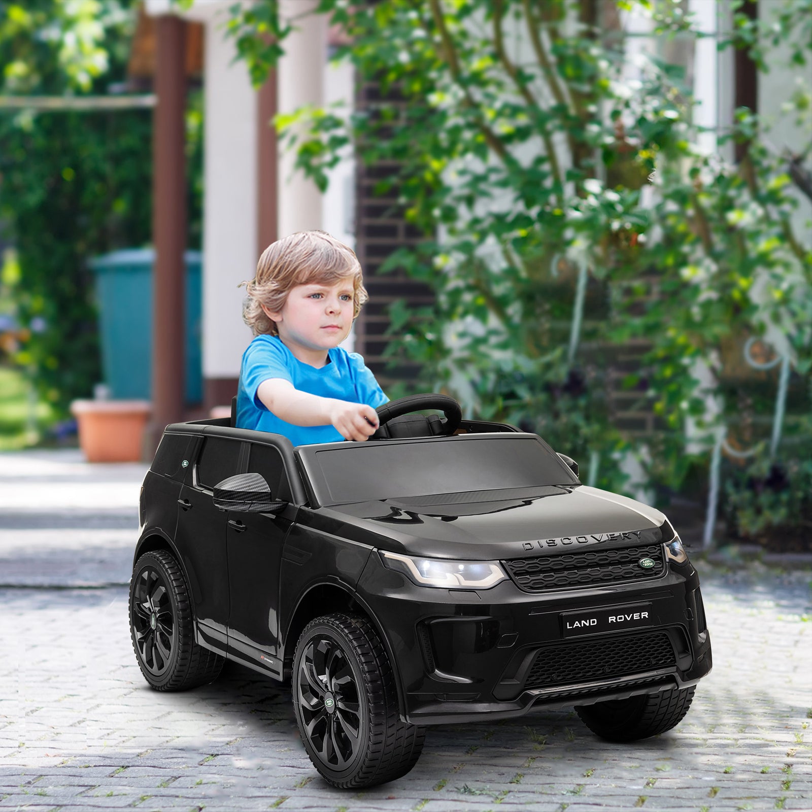Land Rover Licensed Kids Electric Car W/ Remote Music | Black