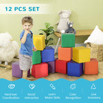 12 Piece Soft Play Blocks Soft Foam Toy Building Stacking Block For Kids | Red