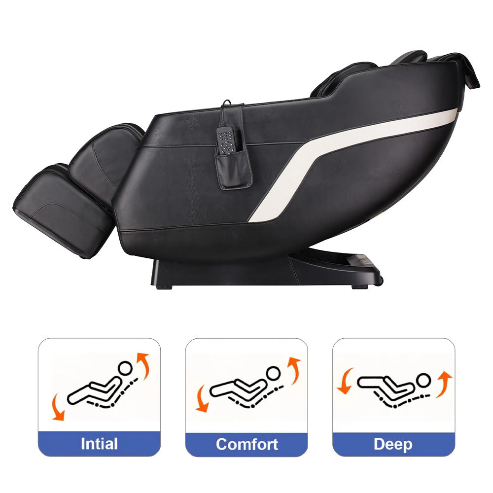 Zero Gravity Full Body Massage Chair With Heat And Handheld Remote Reclining Back, Foot Roller, Air Compression, Shiatsu Massage For Home And Office | Black