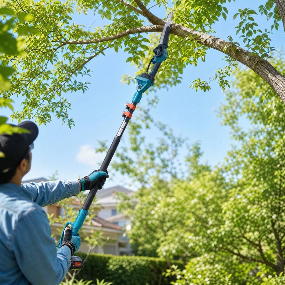 Cordless 6-inch Gardening Electric Chainsaw With Telescoping Pole
