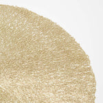 HOMESCAPES Set Of 4 Round Decorative Gold Placemats