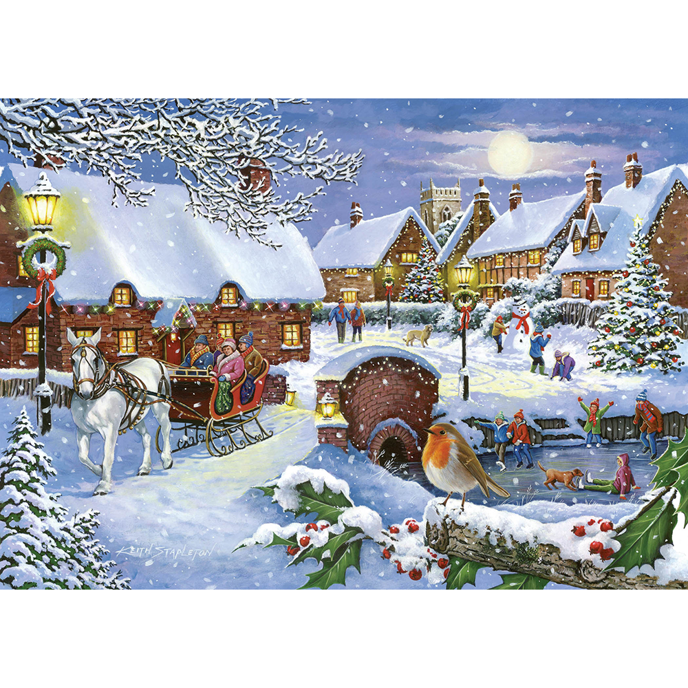Sleigh Ride - 1000 Piece Jigsaw Puzzle For Adults