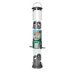 All Weather Premium Giant 6 Port Wild Bird Seed Feeder, 700g Capacity | Set of 1 | Grey