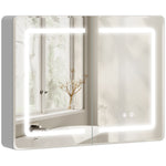 HOMCOM 60 X 80 Cm Led Bathroom Mirror Cabinet With Double-sided Mirrors