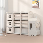 Cute Train Shape Toys Storage Rack For Kids Floor Standing