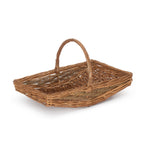 Wicker Full Unpeeled Garden Trugs | Large | Brown