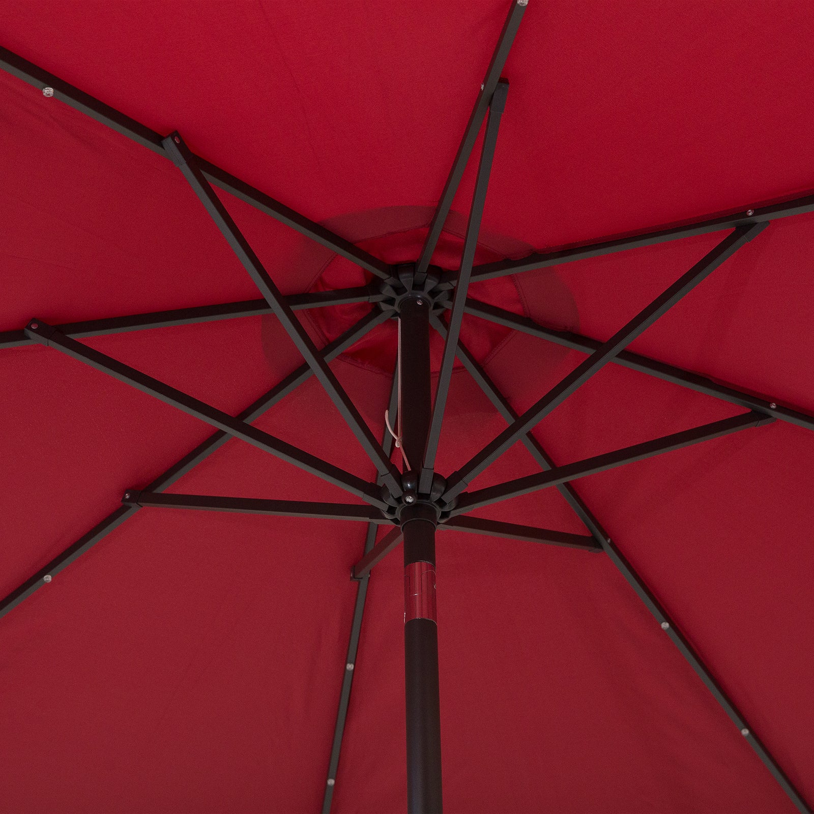 2.7m Patio Led Umbrella W/ Tilt/crank | Red