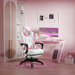 Gaming Chair Reclining W/ Footrest | Pink