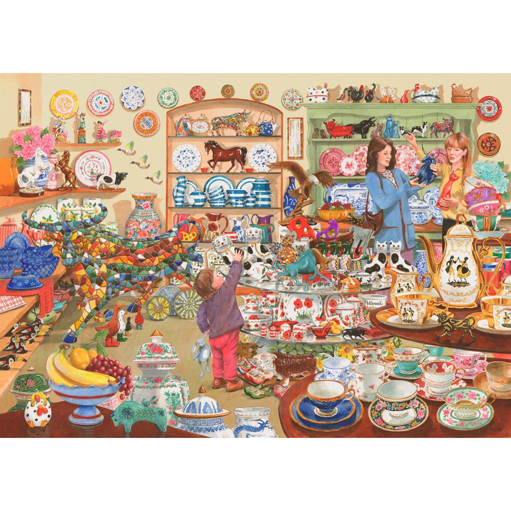 Bulls In A China Shop - 1000 Piece Jigsaw Puzzle For Adults