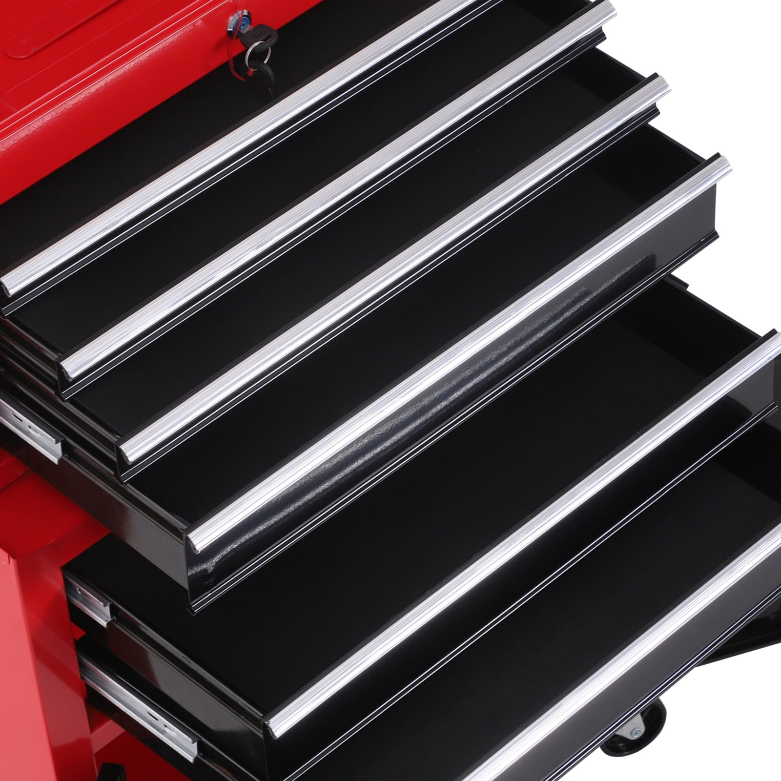 Portable Toolbox Tool Box Top Chest Cabinet Garage Storage Roll Cab Red New