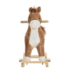 Kids Plush Rocking Horse W/ Moving Mouth Tail Sounds 18-36 Months | Brown