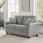 Corduroy Fold Out Mattress Sofa Bed - 2 Seater | Grey
