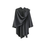 Elegant Cross Front Shawl Wrap | Dark Grey