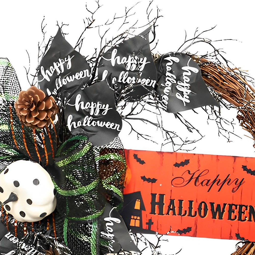 Halloween Wreath With Bows