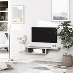Wall Mounted Media Console Floating Shelf | Gray