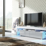Nova Tv Unit 200cm With Led Lights | Grey