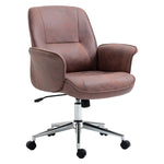 Mid Back Office Chair Swivel Home Study Bedroom | Red