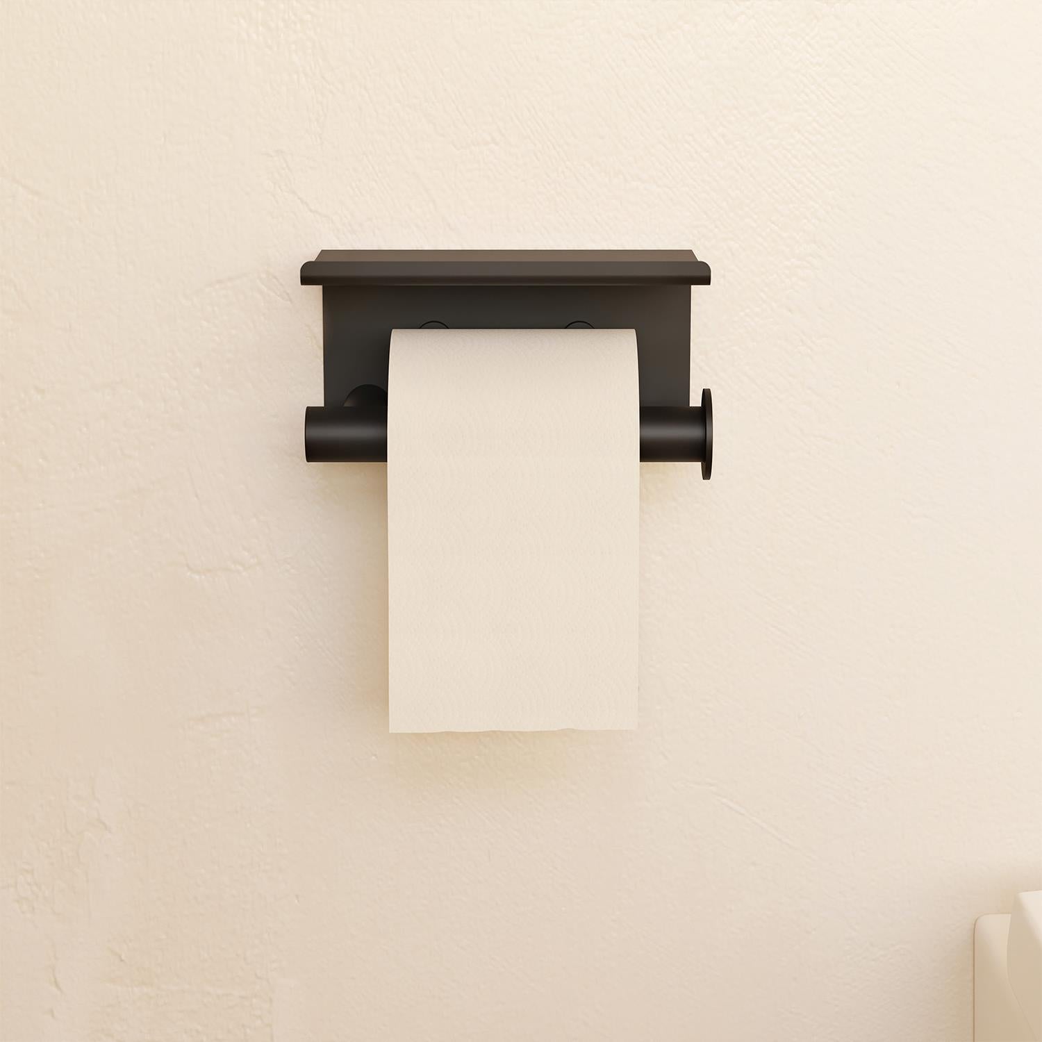 Paper Holder With Cover Matt Black Architect Sp