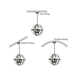 Bath Plus TB+ Black Globe Industrial Vintage Pendant Light