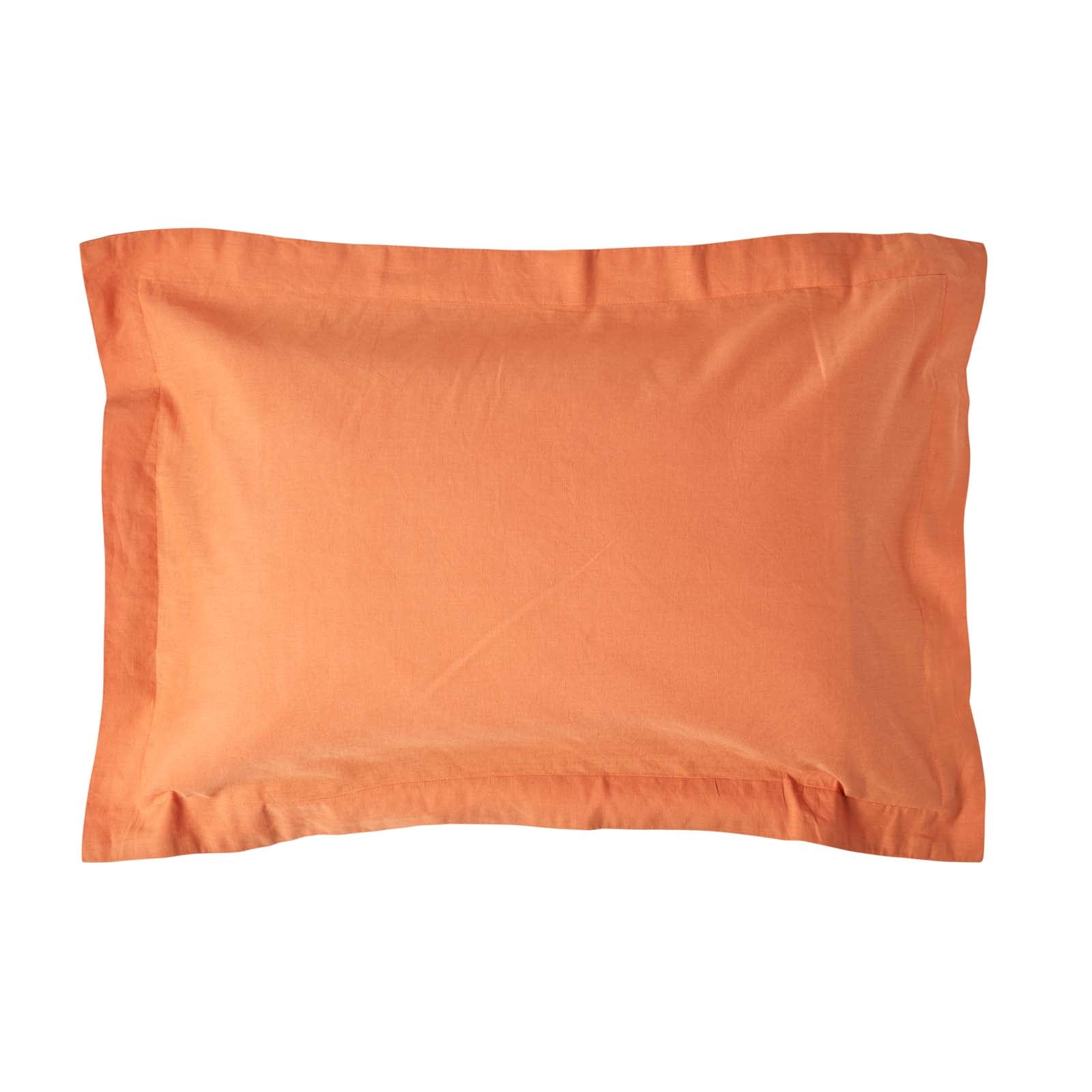 Linen Oxford Pillowcase | 48 x 74cm | Burnt Orange
