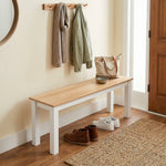 Versatile Wooden Bench | One Size | Natural & White