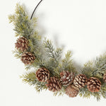 HOMESCAPES Pinecone & Green Fir Wire Christmas Wreath