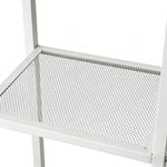 4-tier Freestanding Metal Ladder Shelf With Mesh Shelves | White