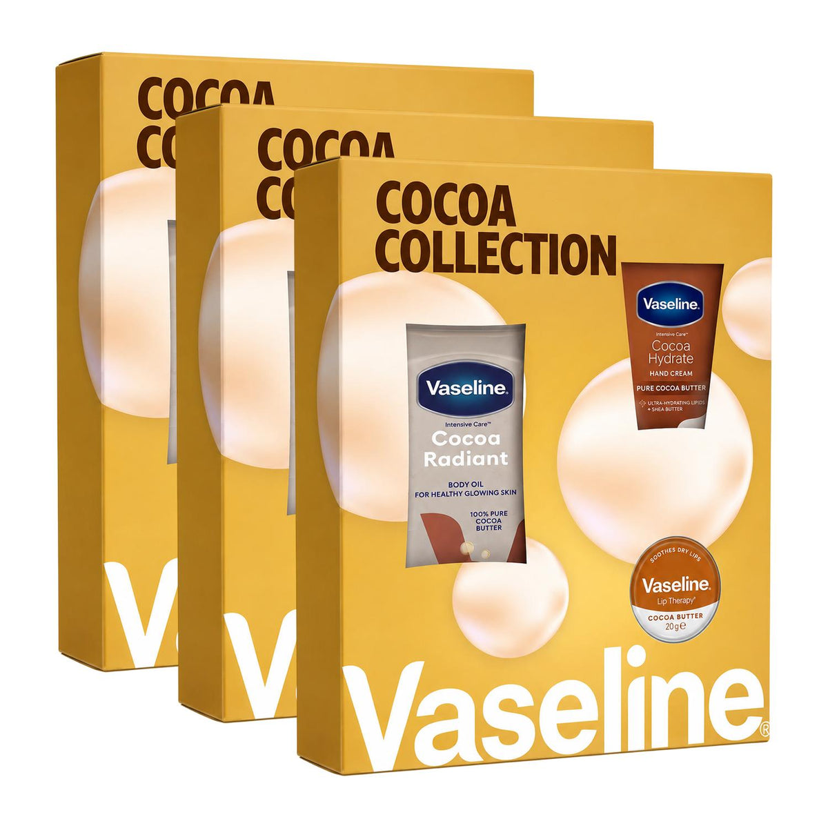 Cocoa Treats Trio Gift Set: Oil, Cream & Lip Balm | Set of 3
